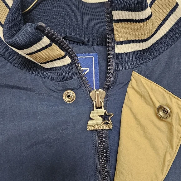 Vintage 90s Norte Dame Fighting Irish Starter Pullover Jacket Size L